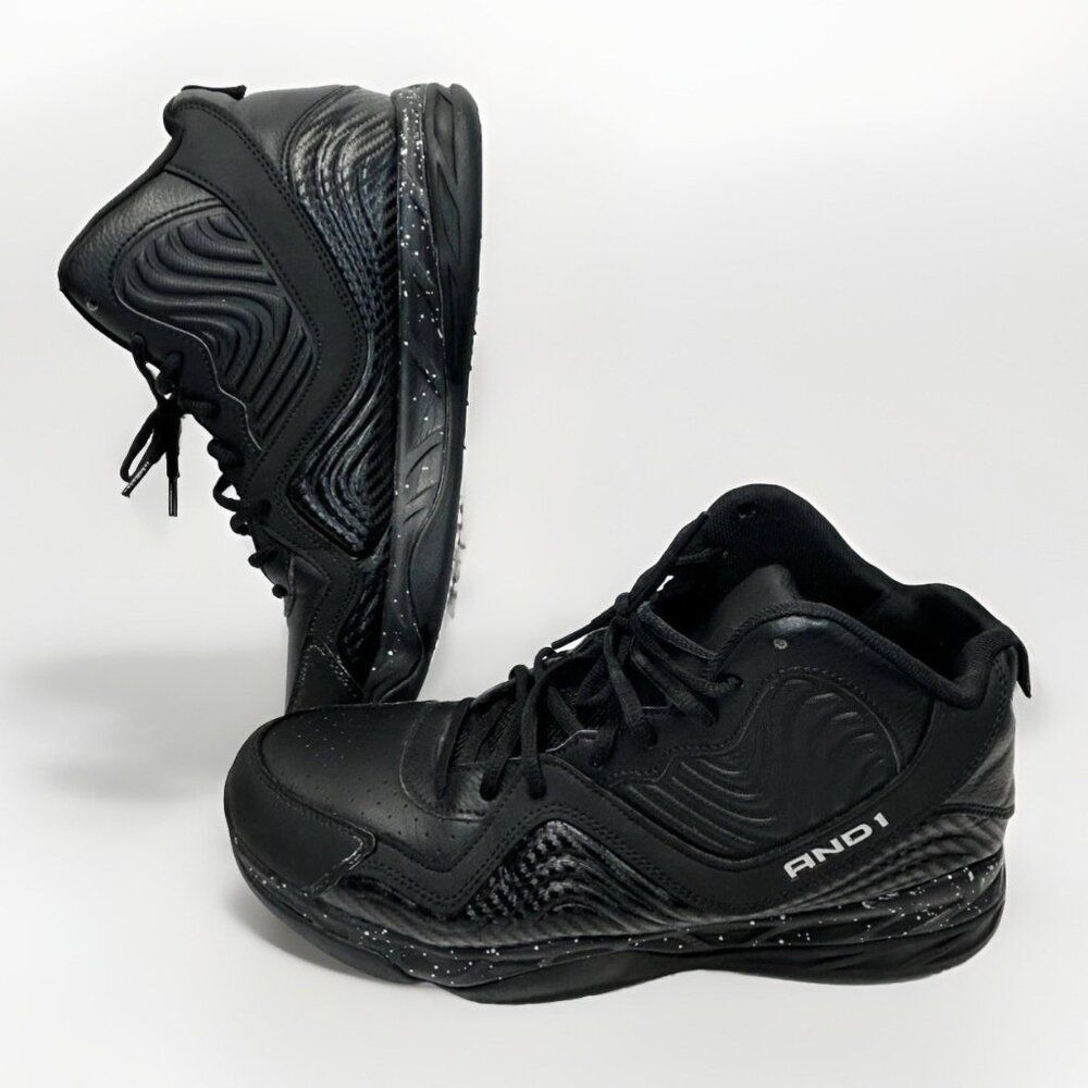 ANDI High Top Basketball Sneakers Black Silver Dot Men Size 11 MNA141ES071